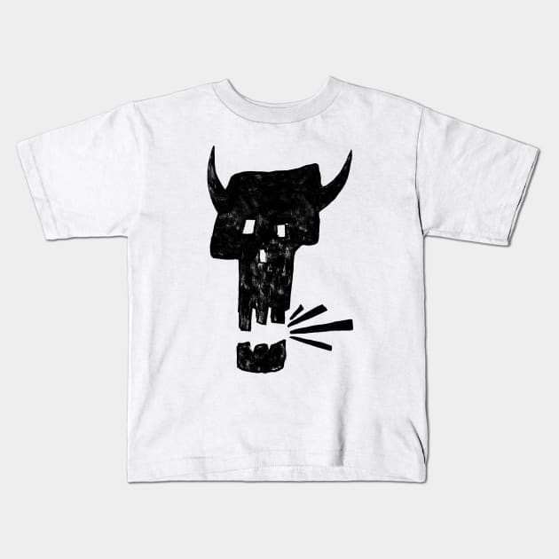 Horns Kids T-Shirt by Toy Lair